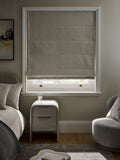 Madison quilted velvet roman blind natural cream - British product