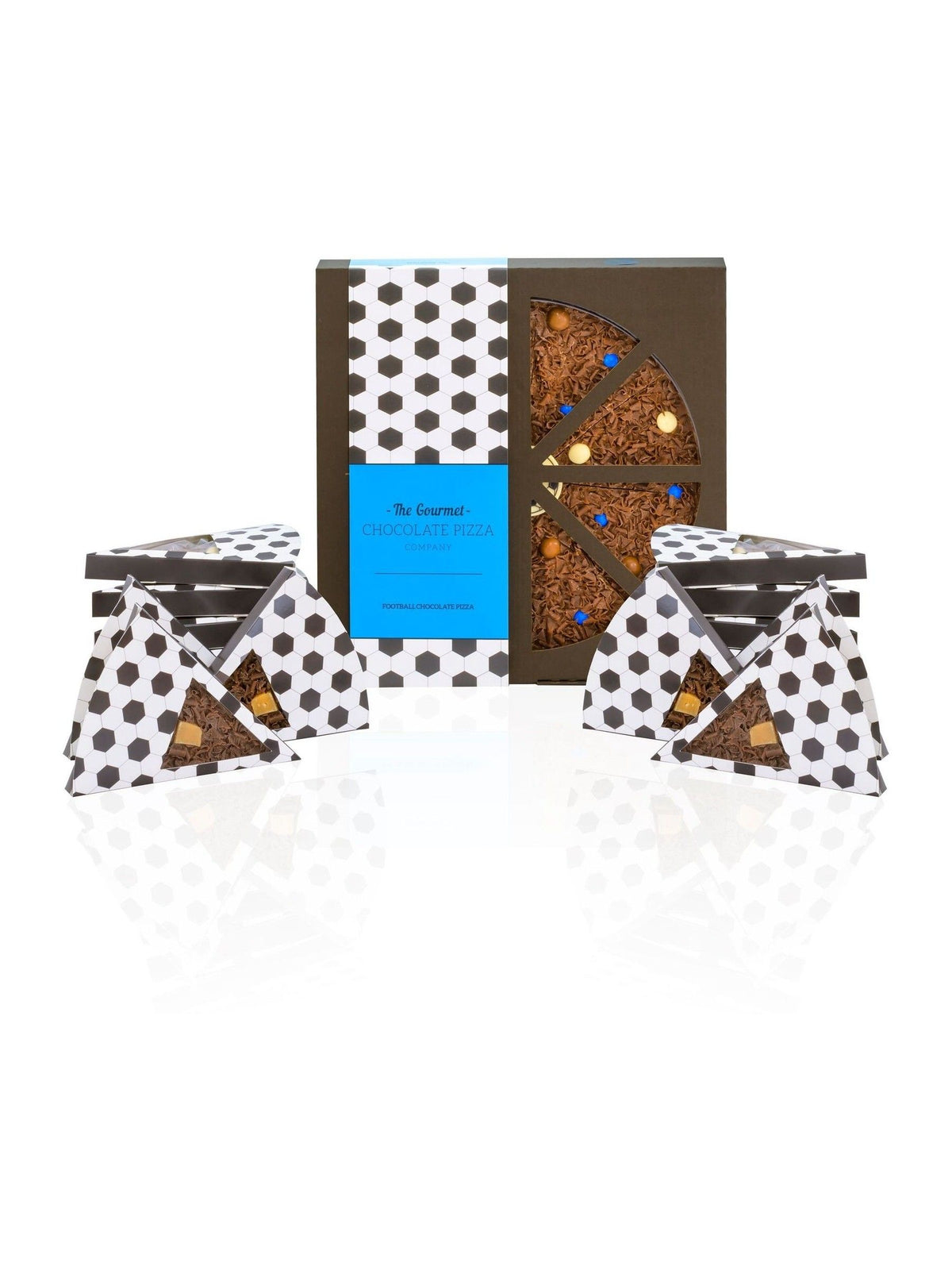 The Gourmet Chocolate Pizza Co Football Birthday Chocolate Gift Set