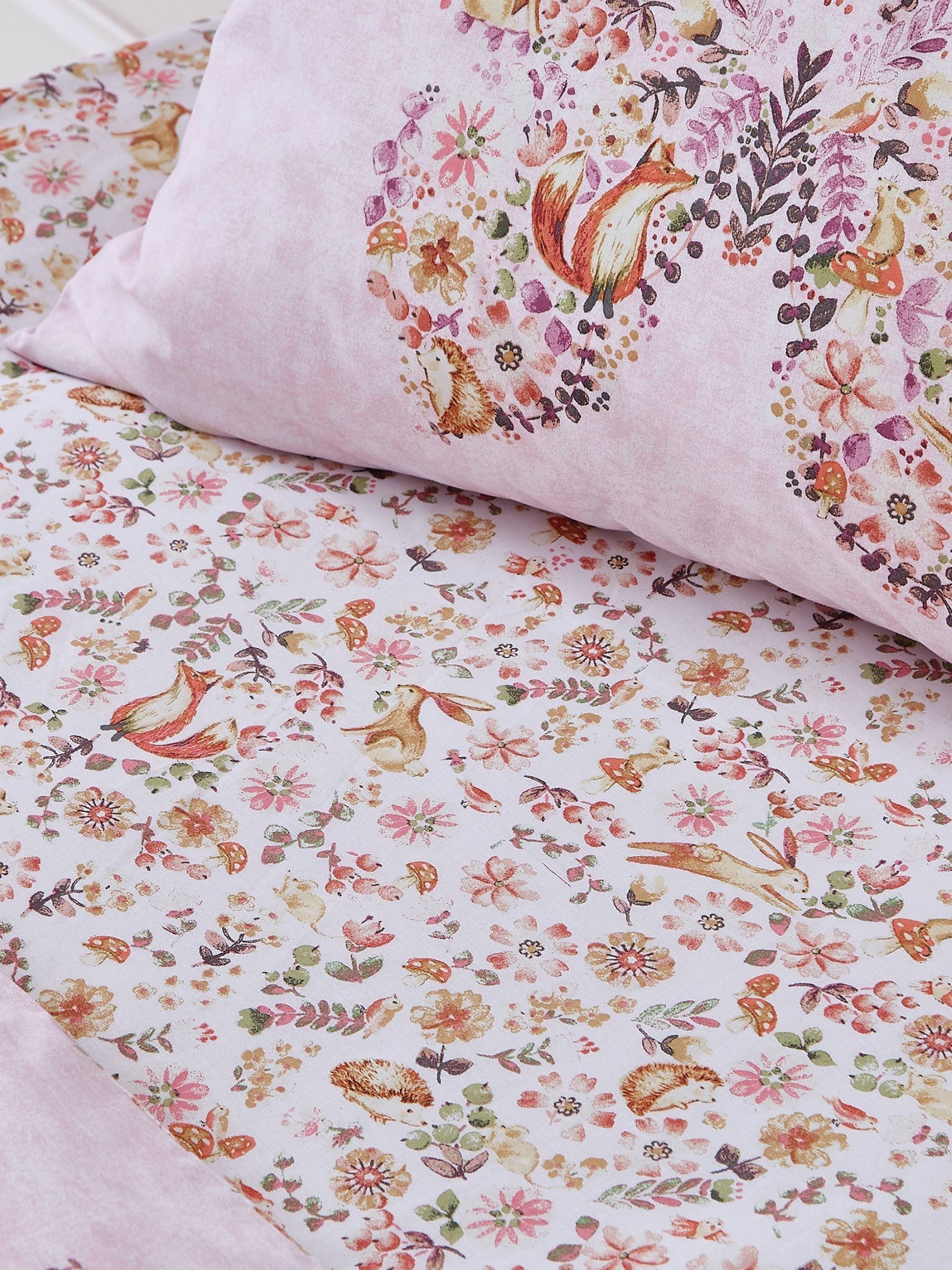 Catherine Lansfield pink enchanted butterfly fitted bed sheet - British product