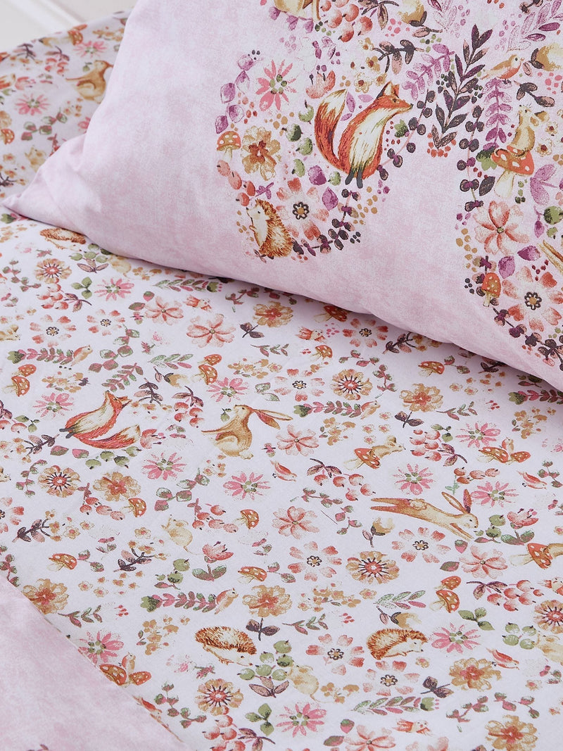 Catherine Lansfield pink enchanted butterfly fitted bed sheet - British product