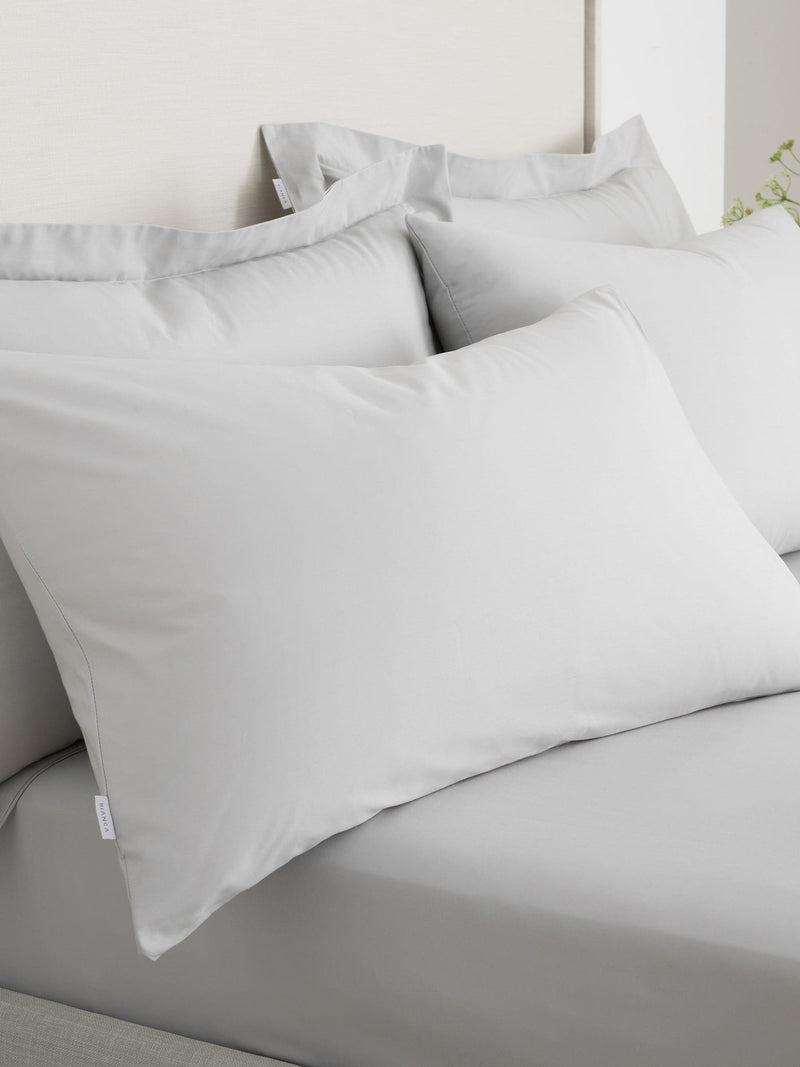 Bianca blue cotton pillowcase pair 200 thread count (British brand)