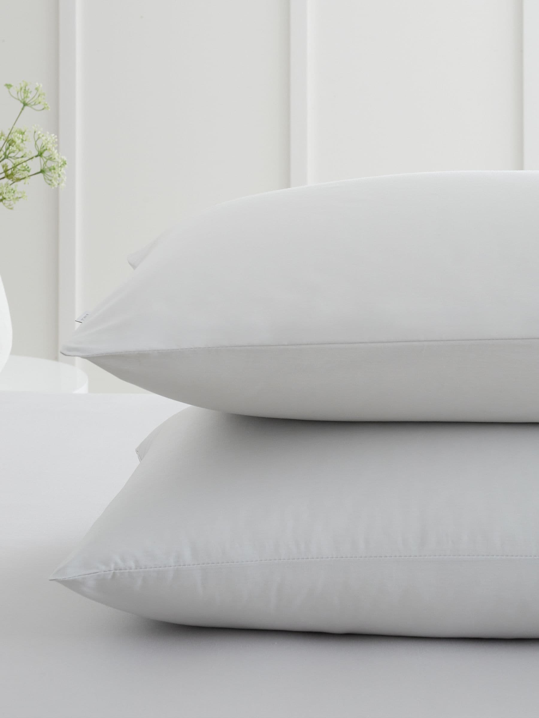 Bianca blue cotton pillowcase pair 200 thread count (British brand)