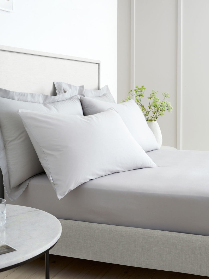 Bianca blue cotton pillowcase pair 200 thread count (British brand)