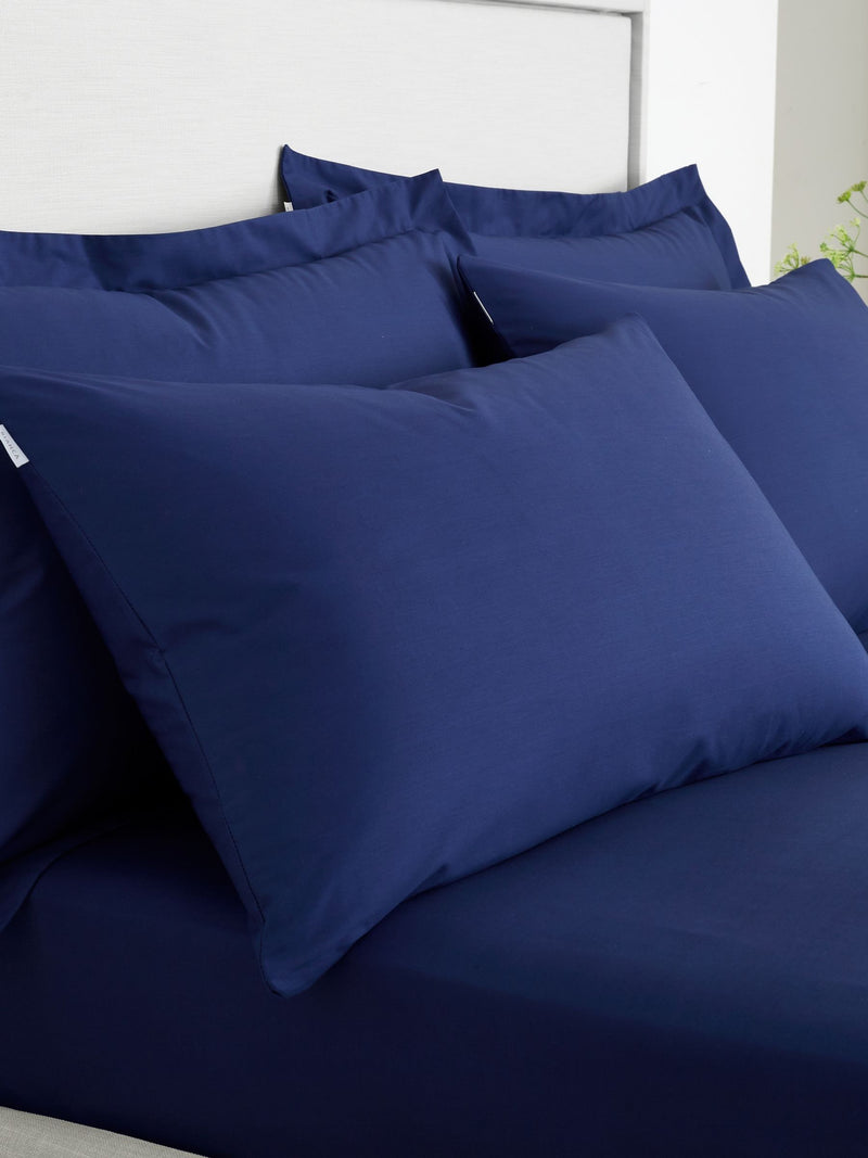 Bianca Blue 200 Thread Count 100% Cotton Pillowcase Pair