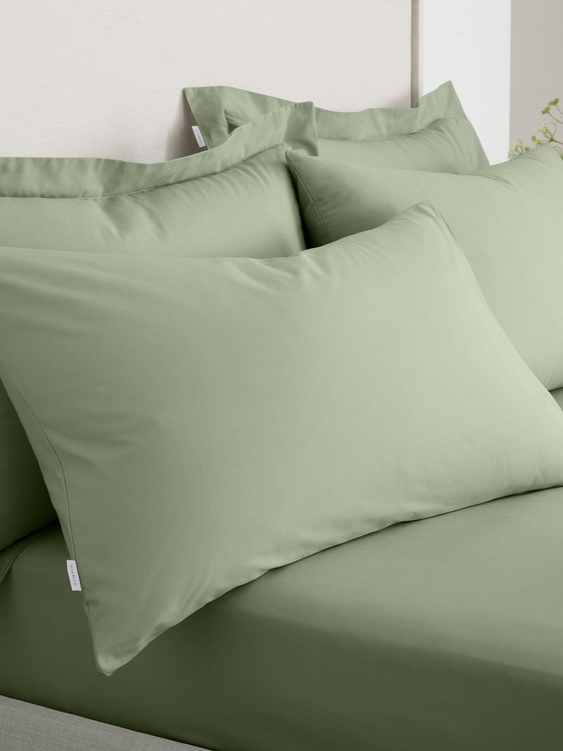 Bianca Blue 200 Thread Count 100% Cotton Pillowcase Pair
