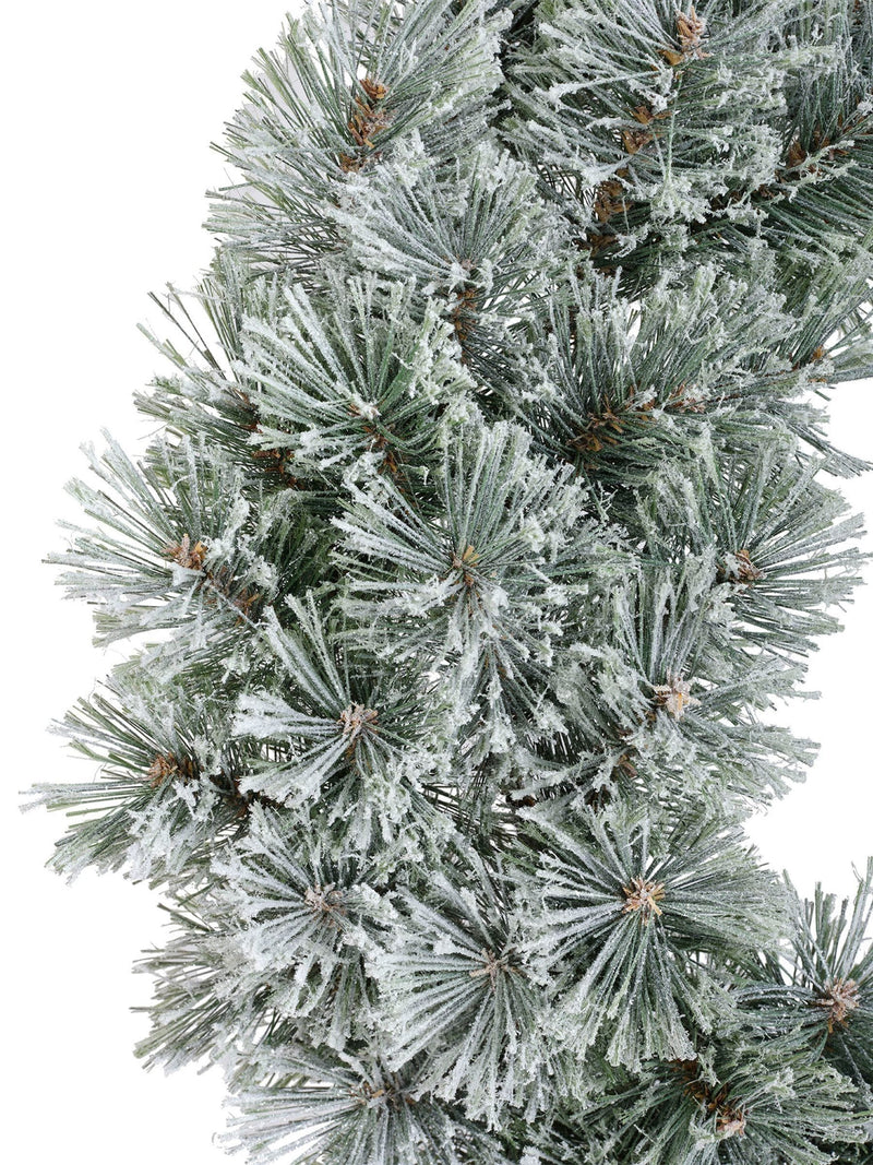 Everlands Green Cashmere Frosted Christmas Wreath 63cm - British product