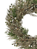 Everlands Christmas wreath berries and foliage champagne tones 60cm - British product