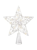 Lumineo silver tone LED star Christmas tree topper, imported from the UK