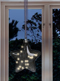 Lumineo pre lit LED hanging star Christmas bauble smoke grey 20cm - British product