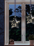 Lumineo pre lit LED hanging star Christmas bauble smoke grey 20cm - British product