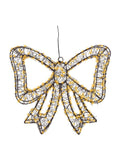 Lumineo LED bow Christmas decoration black warm white 38cm (British brand)