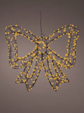 Lumineo LED bow Christmas decoration black warm white 38cm (British brand)
