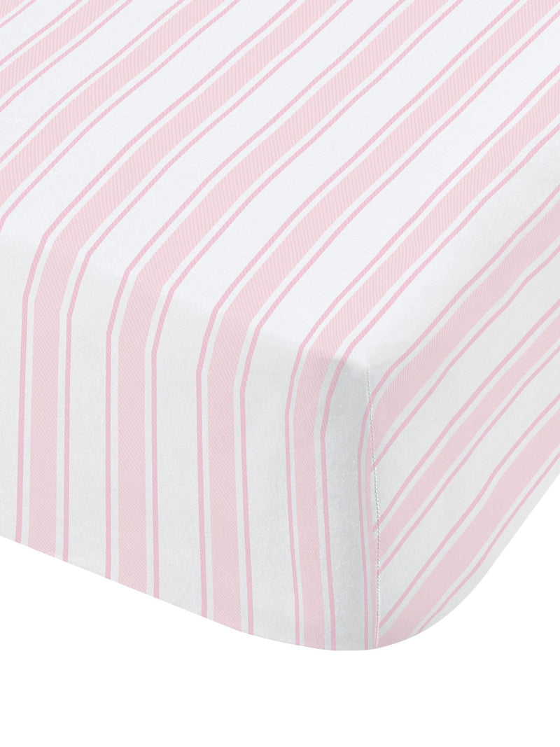 Bianca pink cotton fitted sheet - British product
