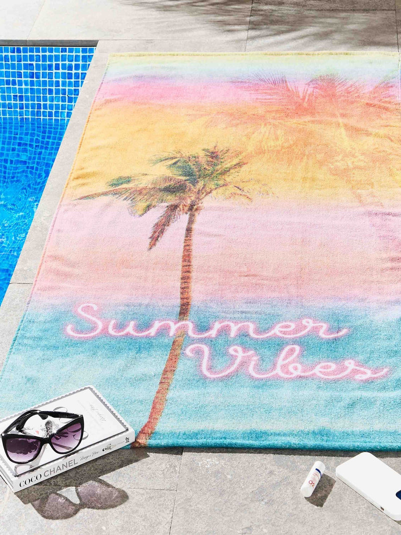 Sassy B Bright Summer Vibes beach towel 76x160cm - British product