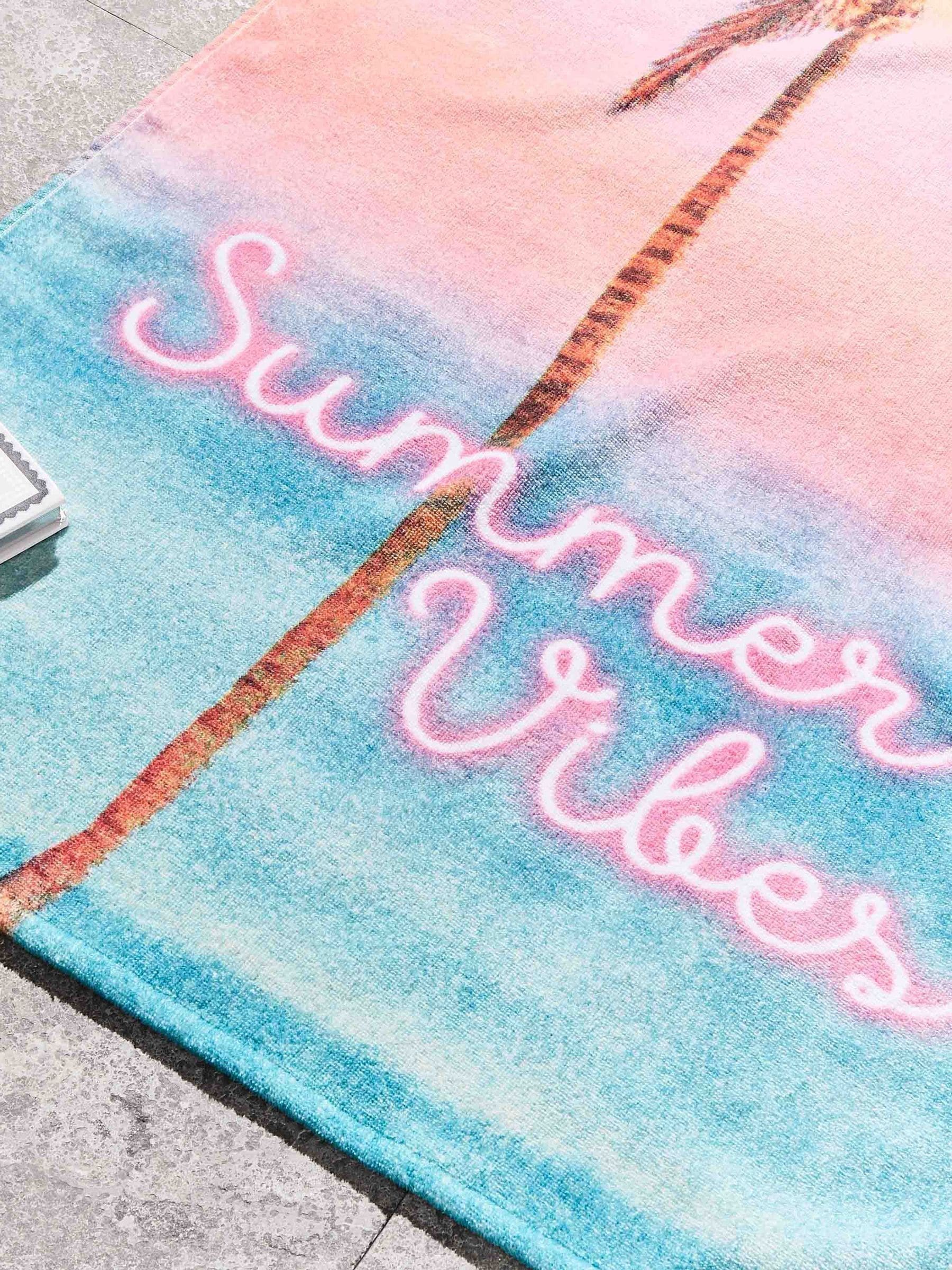 Sassy B Bright Summer Vibes beach towel 76x160cm - British product