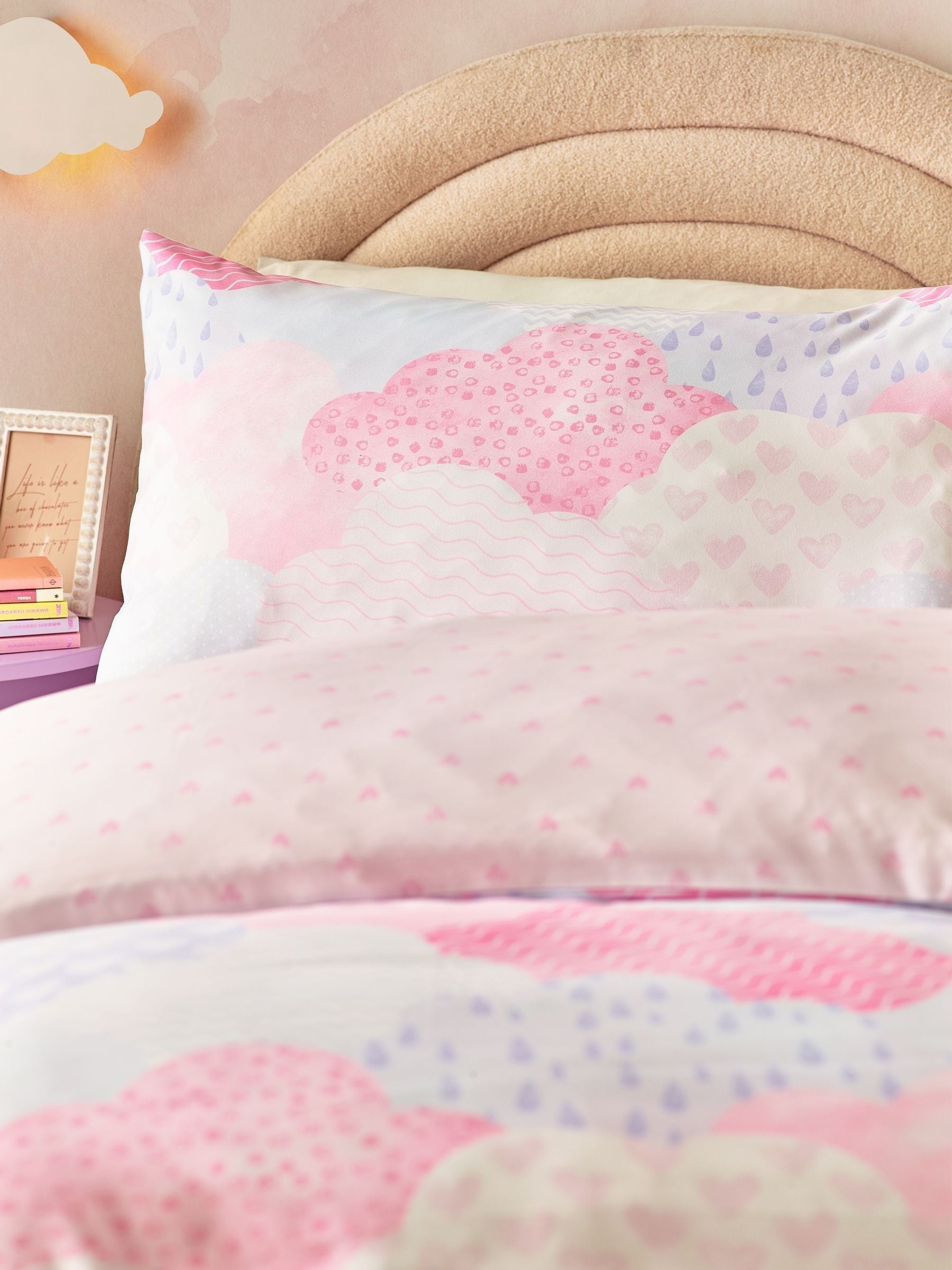 Catherine Lansfield Pink Soft as a Cloud Non-Iron Duvet Cover Set