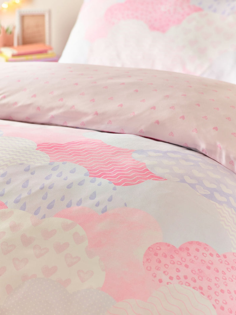 Catherine Lansfield Pink Soft as a Cloud Non-Iron Duvet Cover Set