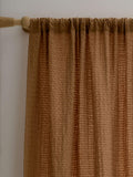 Pineapple Elephant Caramel Muscat Waffle Slot Top Voile Curtains Panel