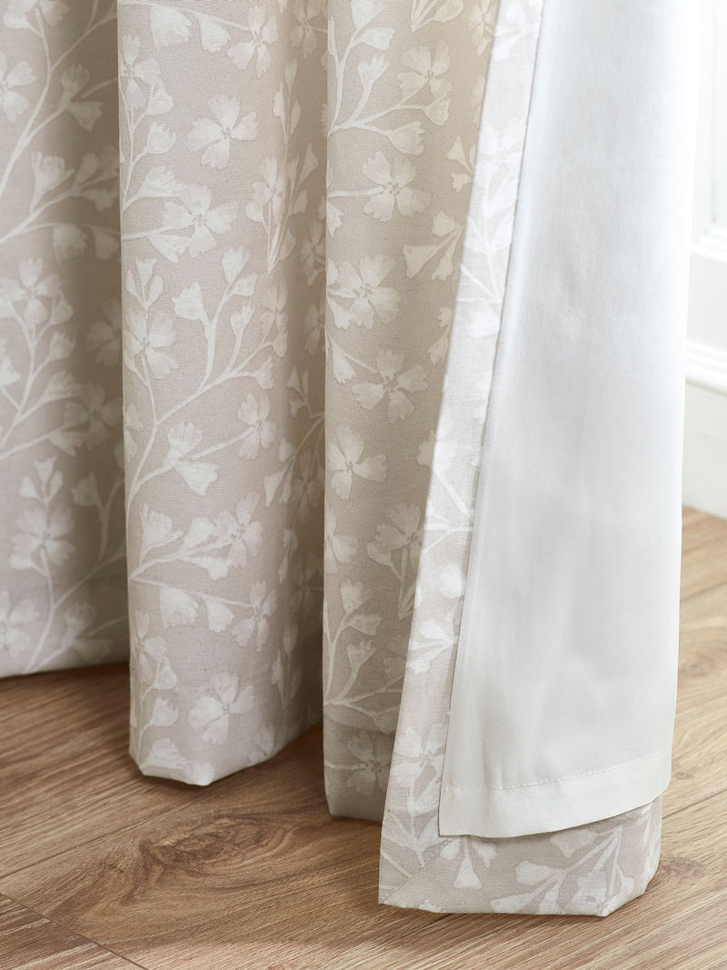 Catherine Lansfield floral print eyelet curtains, imported from the UK