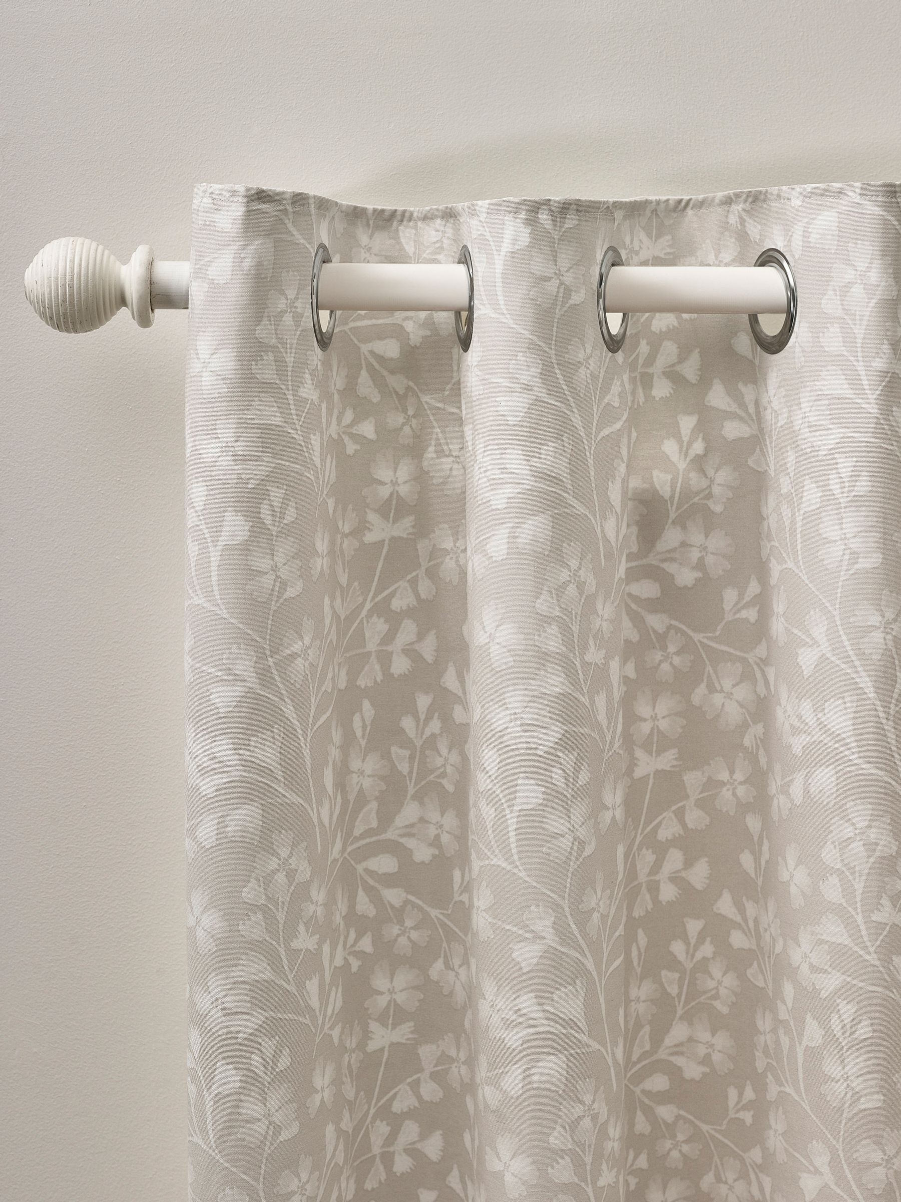 Catherine Lansfield floral print eyelet curtains, imported from the UK