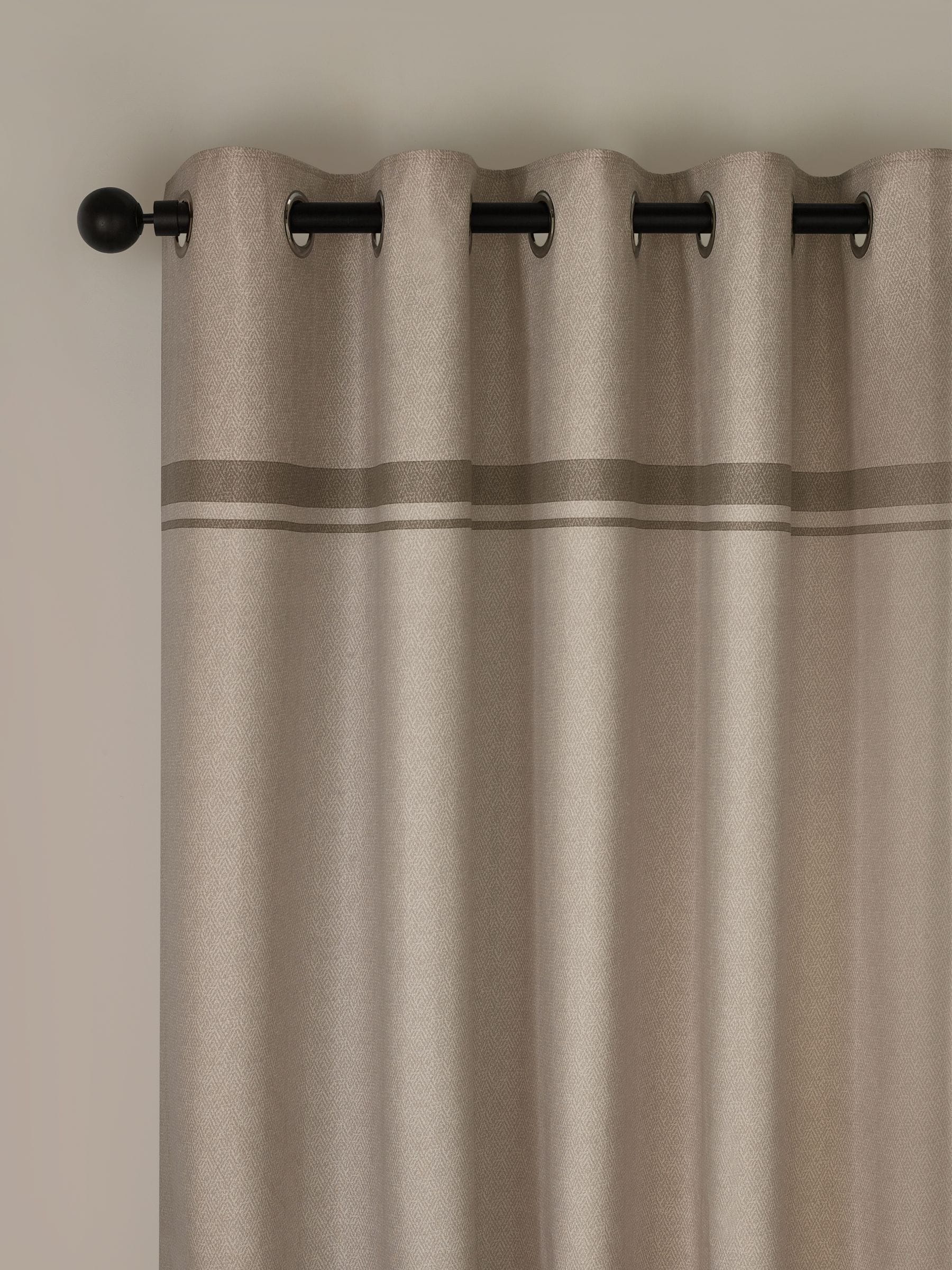 Catherine Lansfield Natural Melville Lined Eyelet Curtains