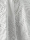 Catherine Lansfield Folkstone Geo white bedspread 220x230cm - British product