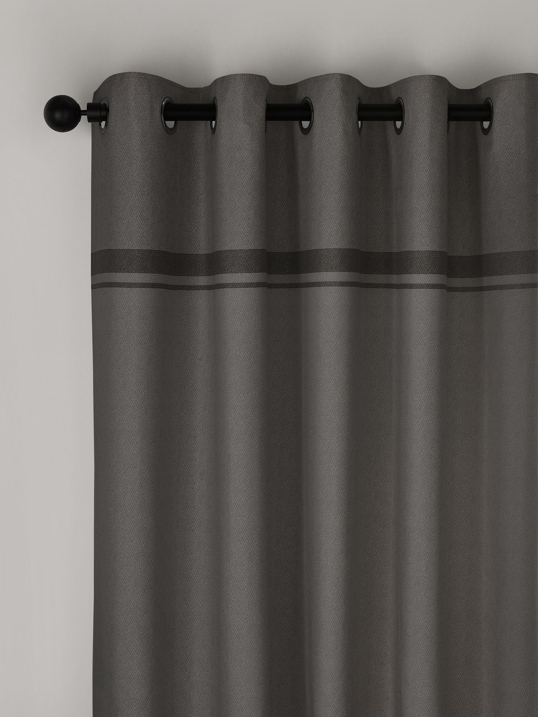 Catherine Lansfield Grey Melville lined eyelet curtains 117x137cm (British brand)