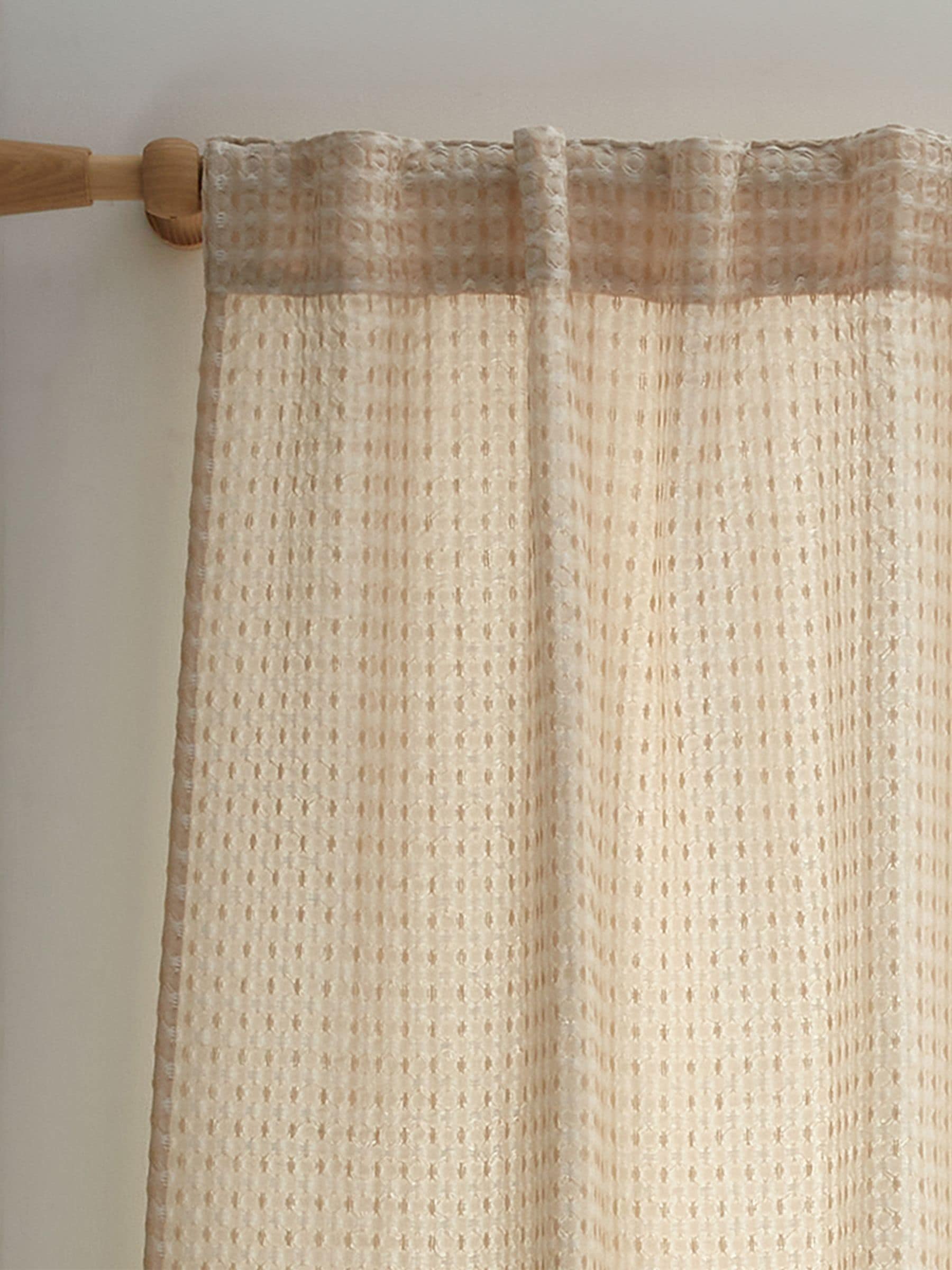 Pineapple Elephant voile curtain panel Natural Muscat 140x183cm - British product