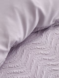 Catherine Lansfield Lilac Heatset Wave Duvet Cover Set