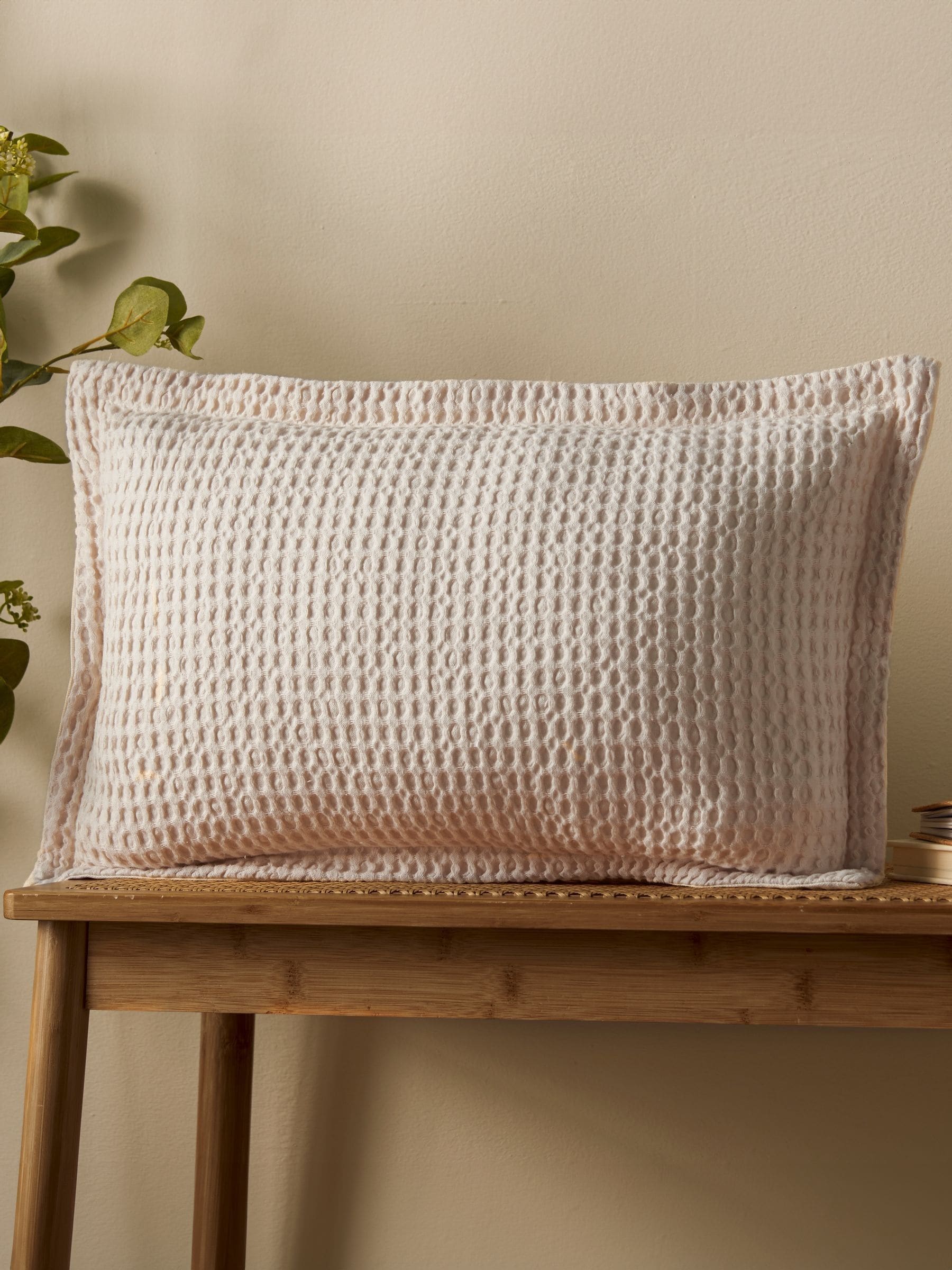 Pineapple Elephant Natural Jaipur Chunky Waffle Cotton Cushion