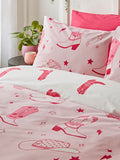 Sassy B Pink Cowgirl Boots Reversible Duvet Cover Set