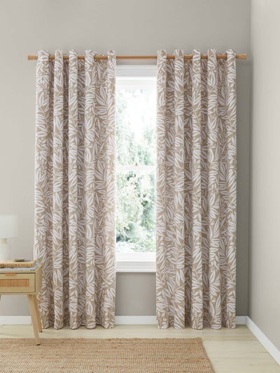 Next Catherine Lansfield Natural Tilly Floral Print Reversible Curtain Panels 168cm x 229cm- Buy online at McGrocer