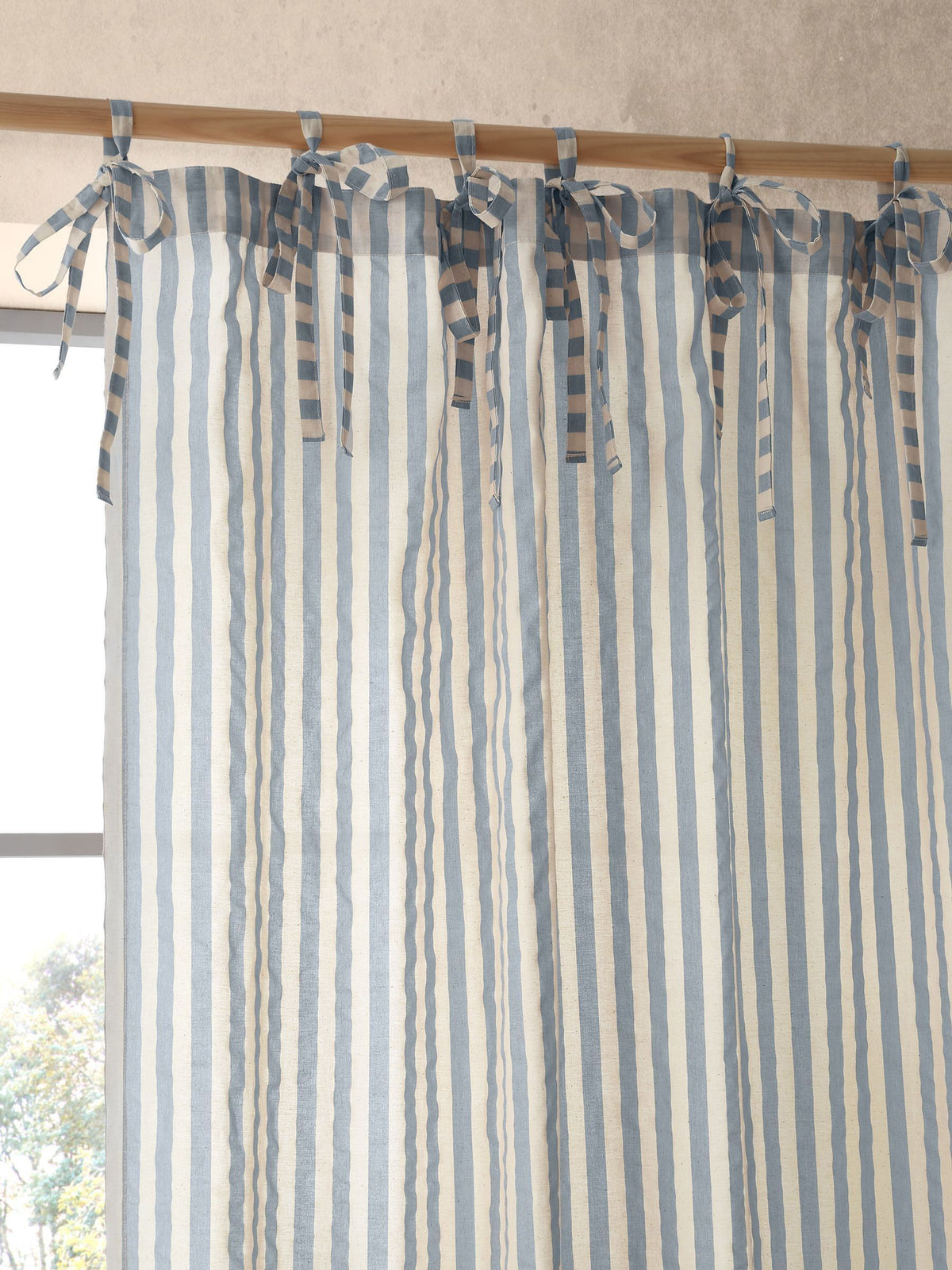 Pineapple Elephant blue Zanzibar voile curtains 140x183cm (British brand)