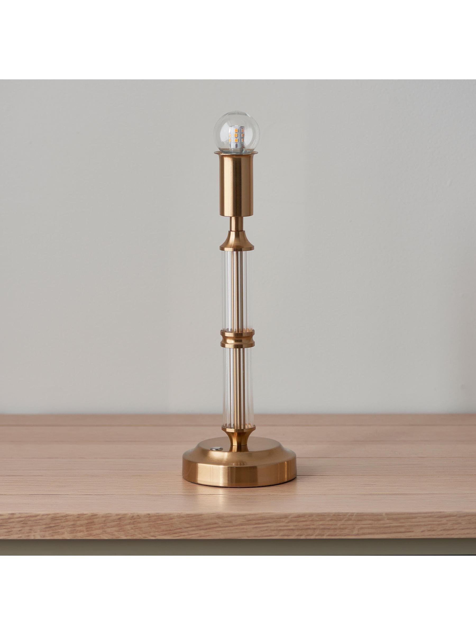 Gallery Home Brass Morton rechargeable table lamp (British brand)