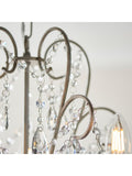 Gallery Home aged silver cut glass pendant ceiling light 5-light (British brand)