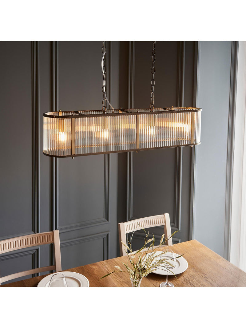 Gallery Home antique brass 4-light pendant, UK version