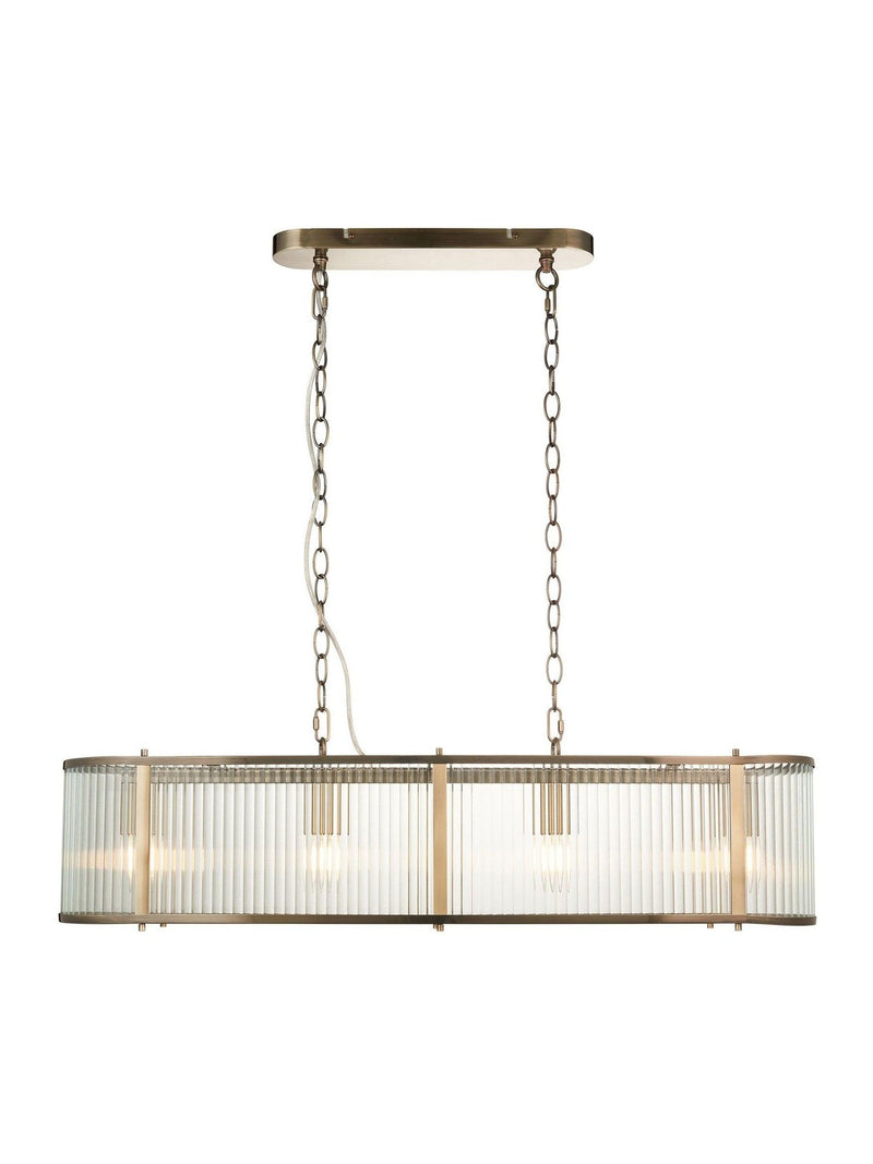 Gallery Home antique brass 4-light pendant, UK version