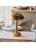 Gallery Home warm brass Bridport rechargeable table lamp - British product