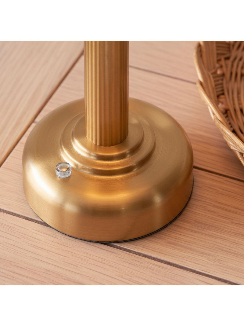 Gallery Home warm brass Bridport rechargeable table lamp - British product