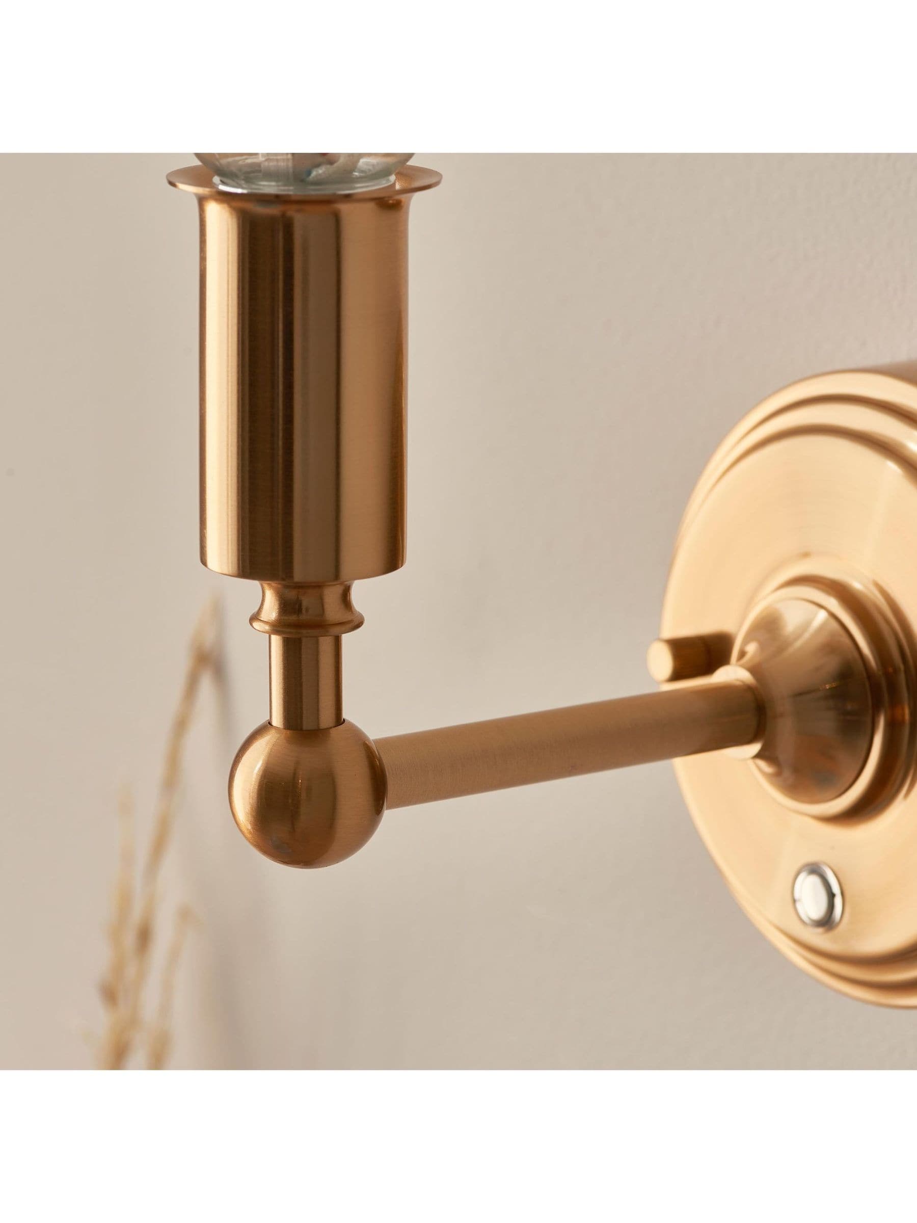 Gallery Home Brass Burley wall light, imported from the UK