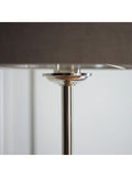 Gallery Home brushed chrome floor lamp linen shade - British product