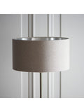 Gallery Home brushed chrome floor lamp linen shade - British product