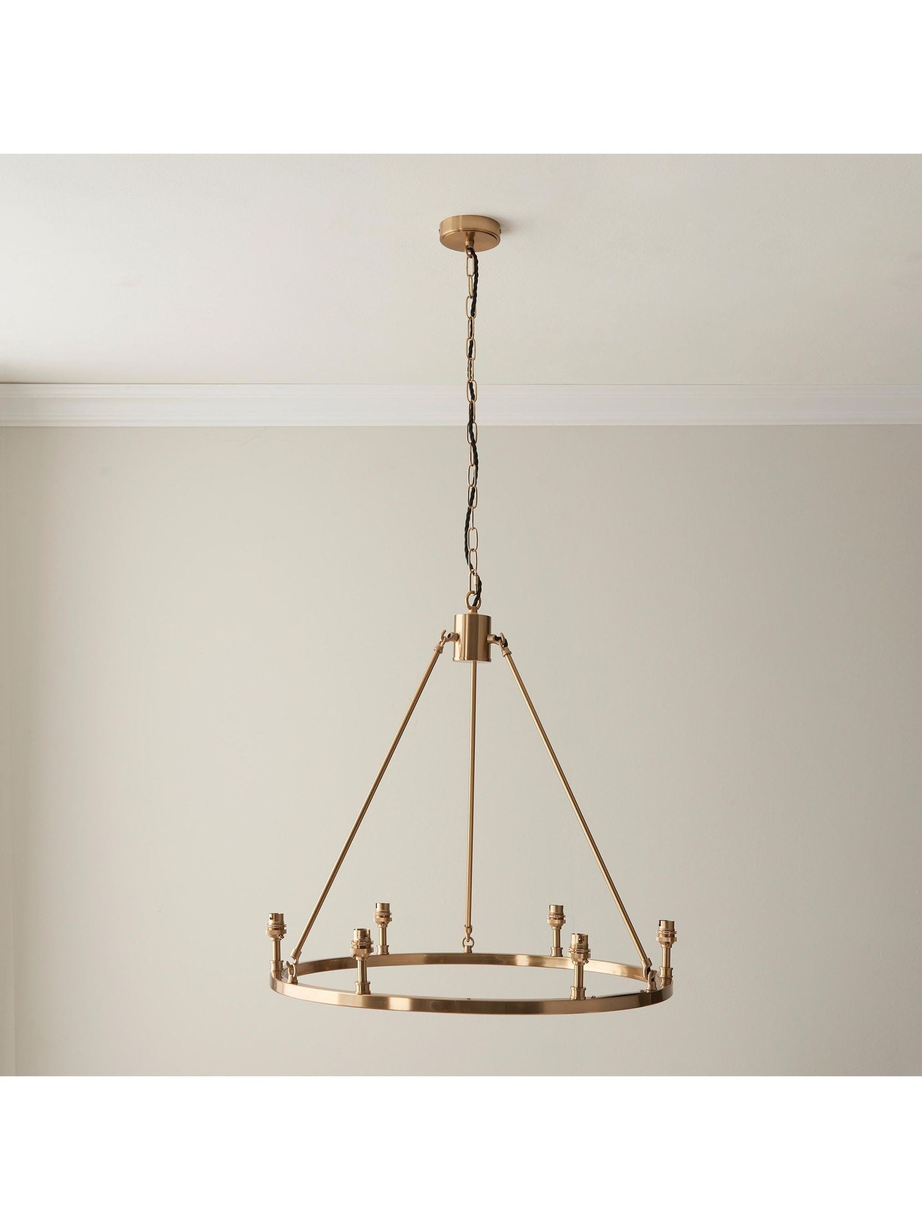 Gallery Home Brushed Brass Chester large pendant ceiling light, imported from the UK