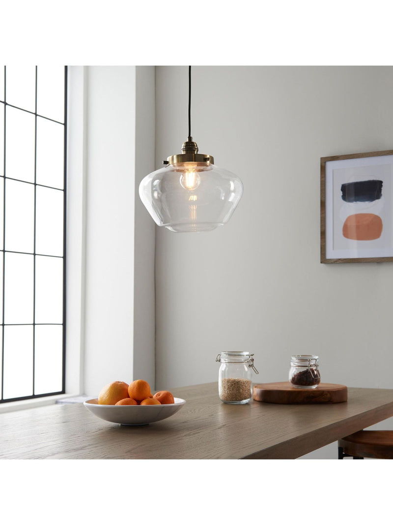 Gallery Home Camberley pendant ceiling light antique brass (British brand)
