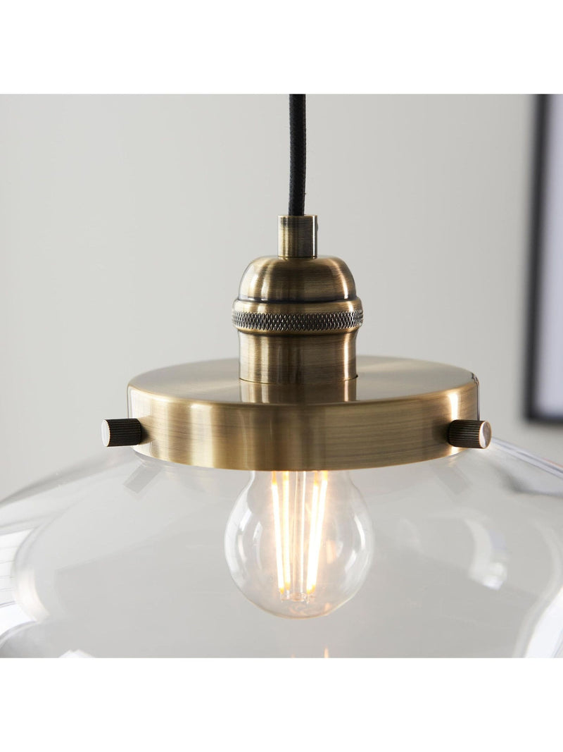 Gallery Home Camberley pendant ceiling light antique brass (British brand)