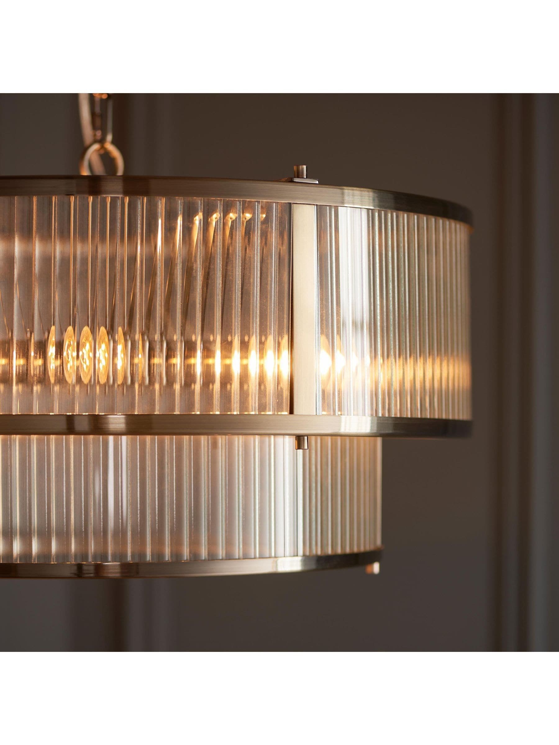 Gallery Home antique brass pendant light 5-light, UK version