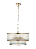 Gallery Home antique brass pendant light 5-light, UK version