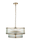 Gallery Home antique brass pendant light 5-light, UK version