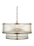 Gallery Home antique brass pendant light 5-light, UK version