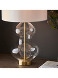 Gallery Home Bright Nickel Kelda shaped table lamp, UK version